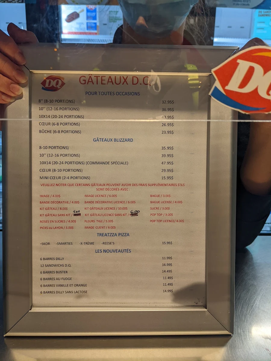 Menu, Dairy Queen (Treat)