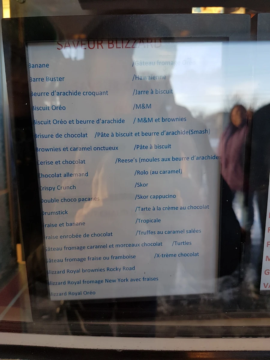 Menu, Dairy Queen (Treat)