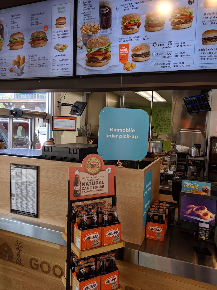 Menu, A&W Canada
