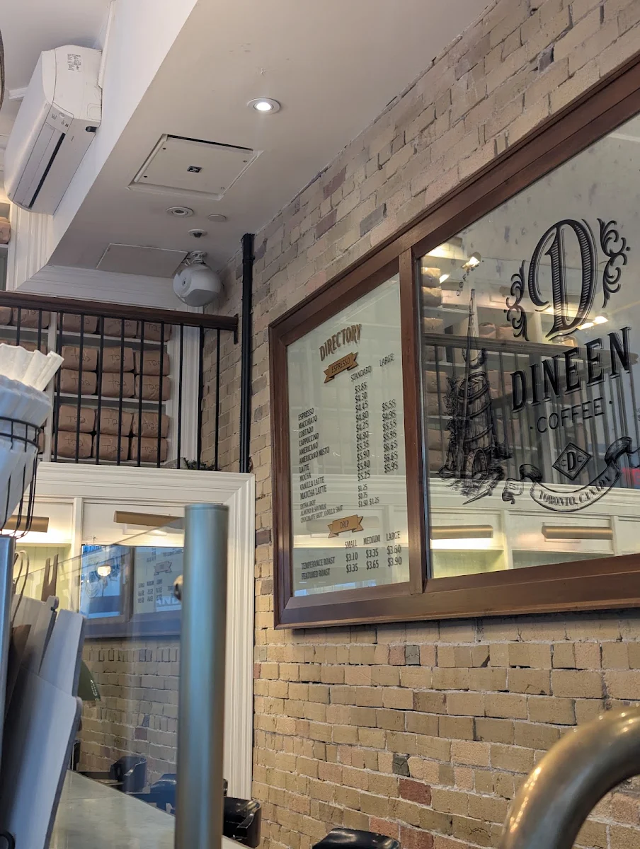Menu, Dineen Coffee Co.