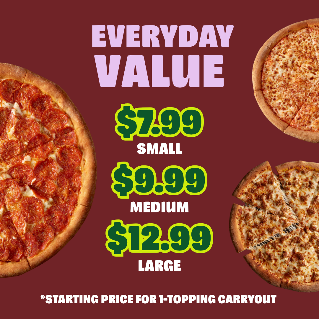 Menu, Papa Johns Pizza