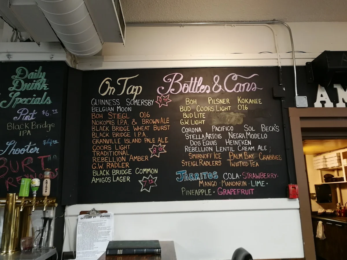 Menu, Amigos Cantina