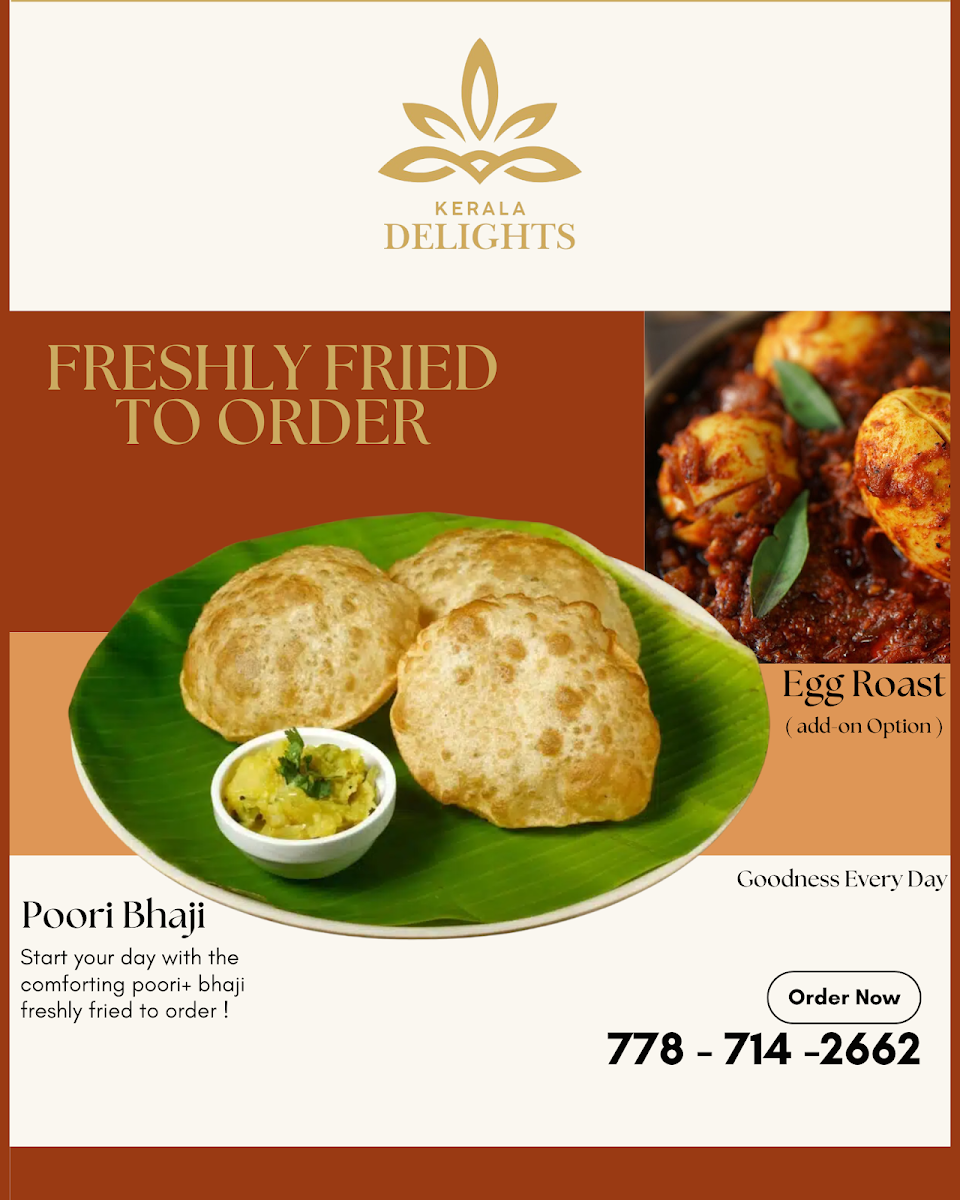 Menu, Kerala Delights Surrey
