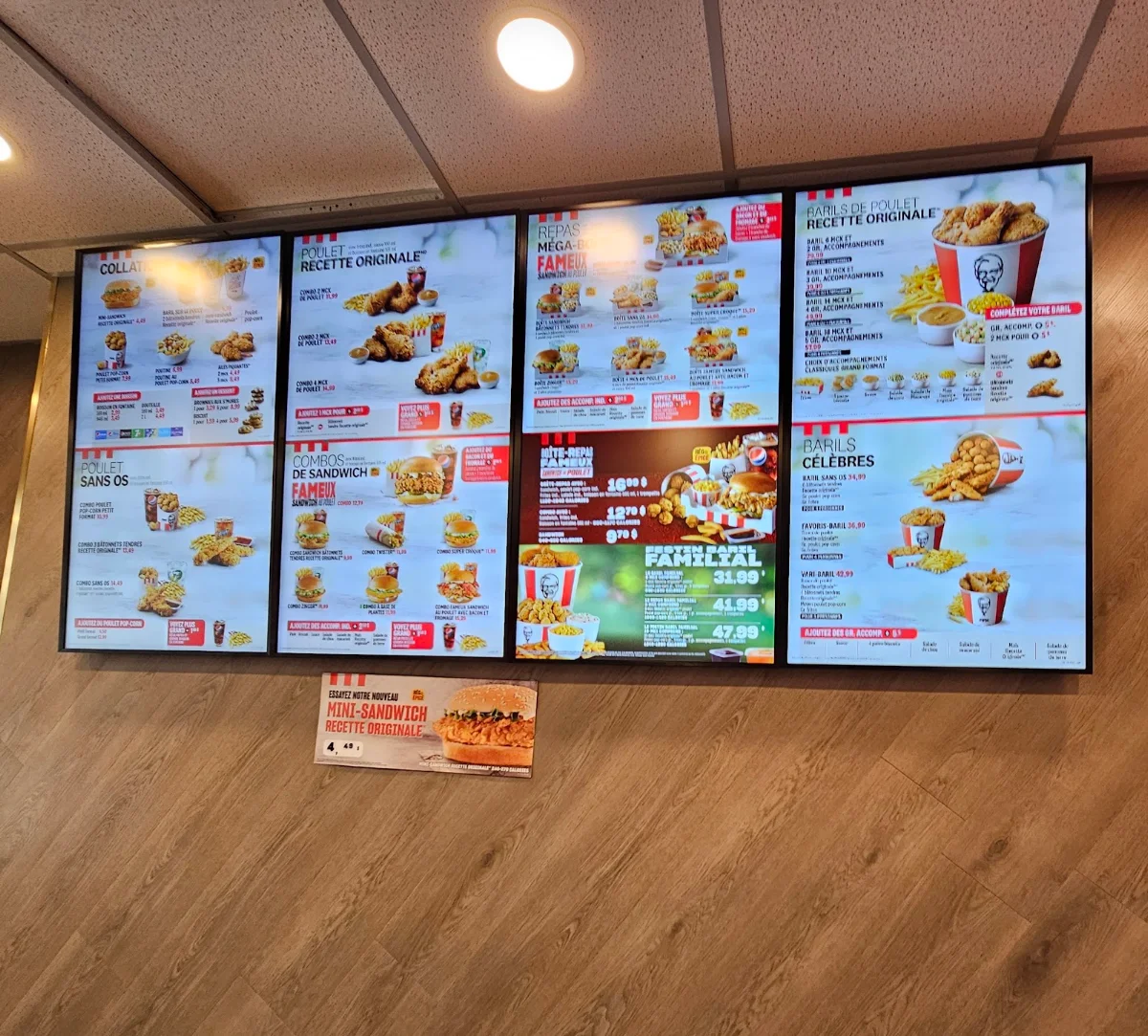 Menu, PFK