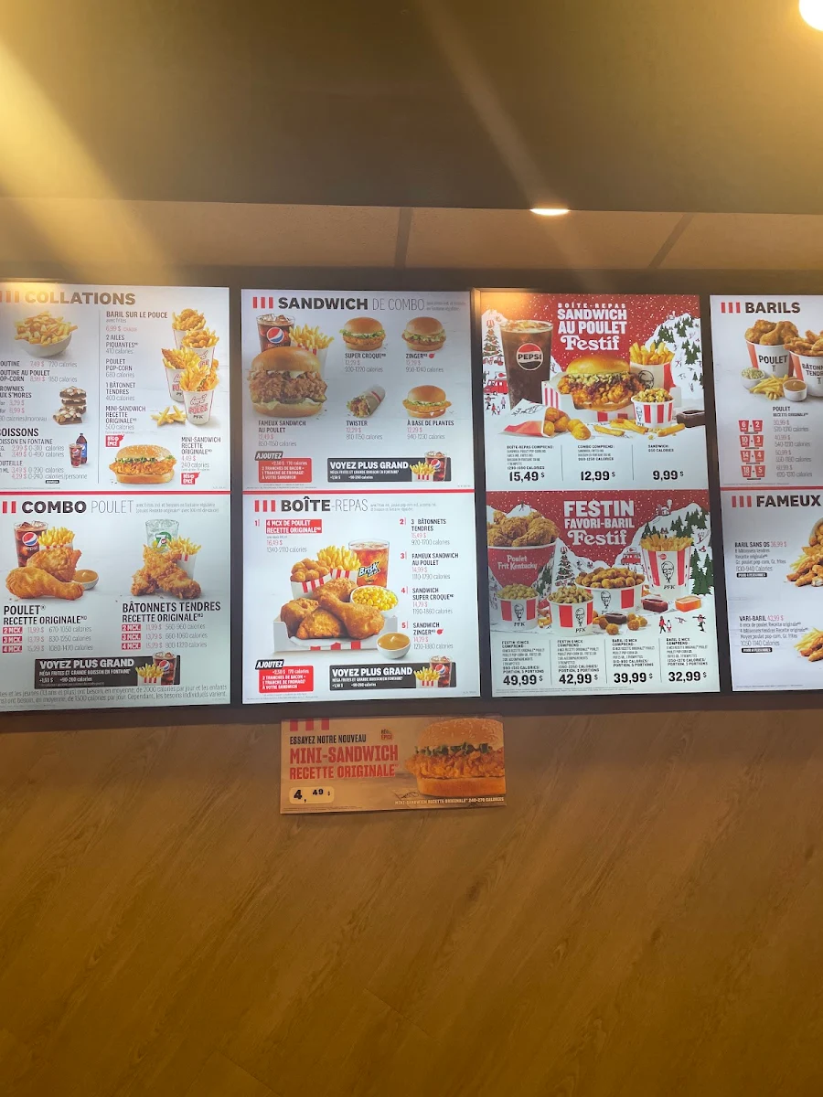 Menu, PFK