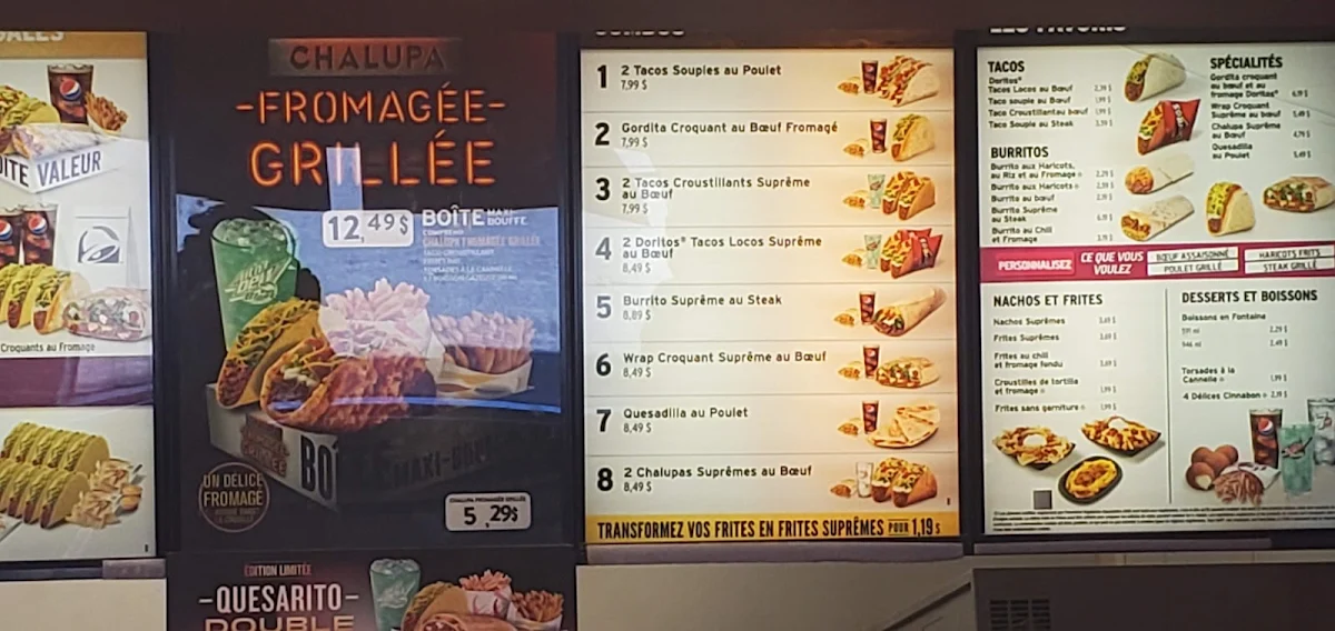 Menu, PFK