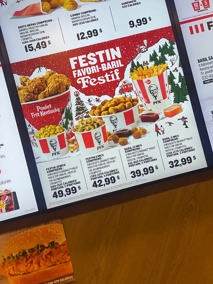 Menu, PFK