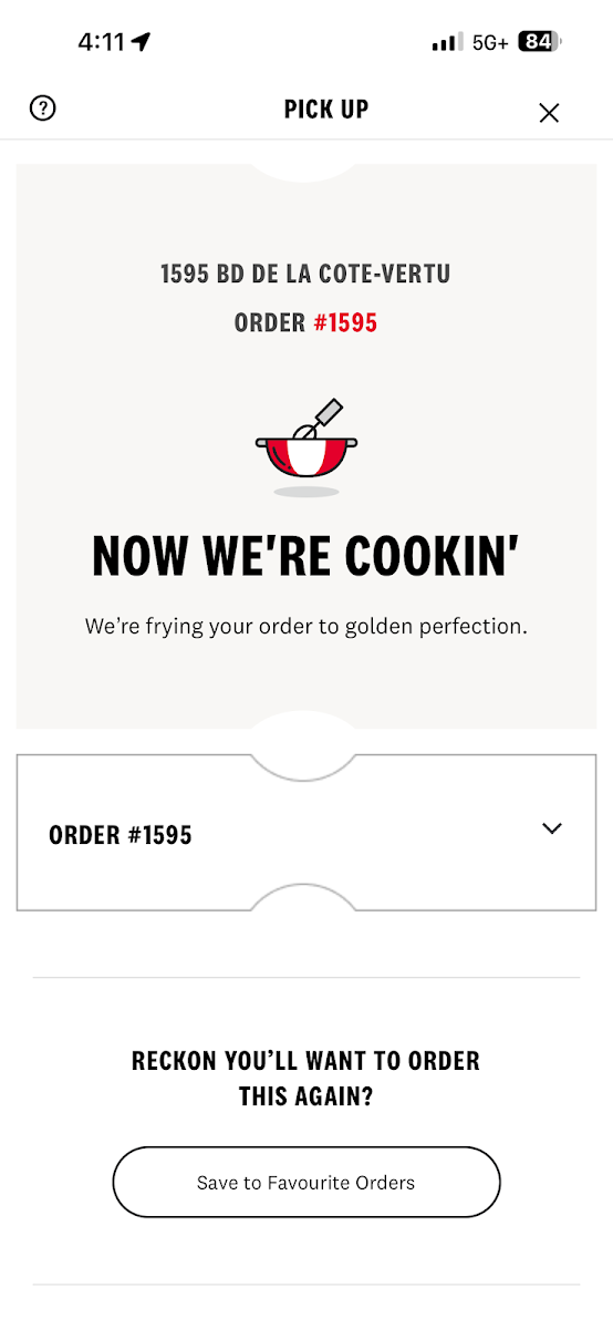 Menu, PFK