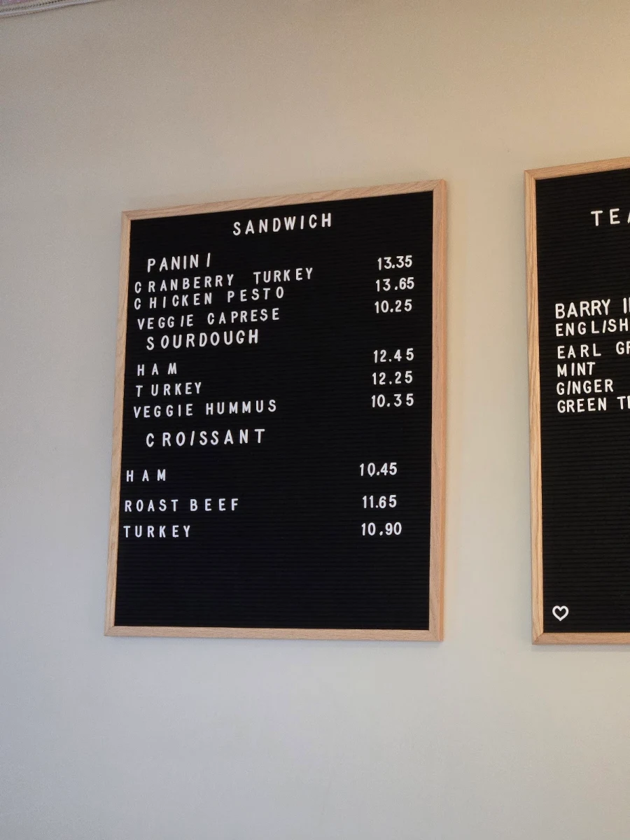 Menu, Amberdo Cafe and Bakery