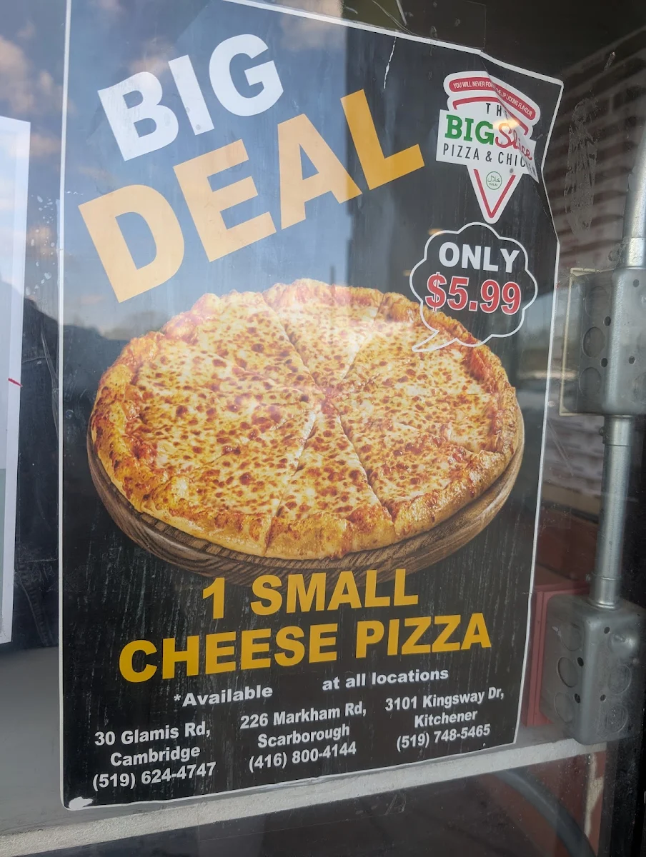 Menu, The Big Slice Pizza & Chicken