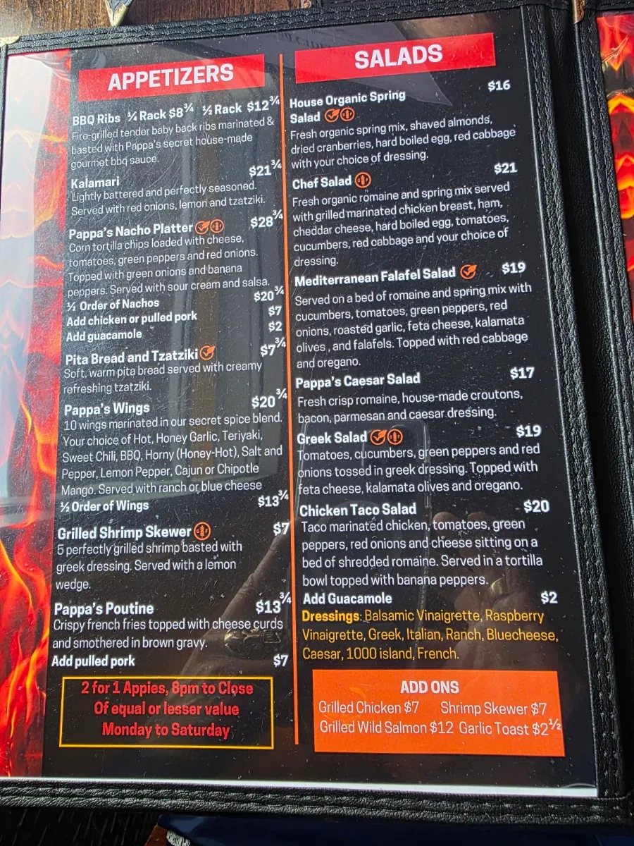 Menu, Firehall Bistro