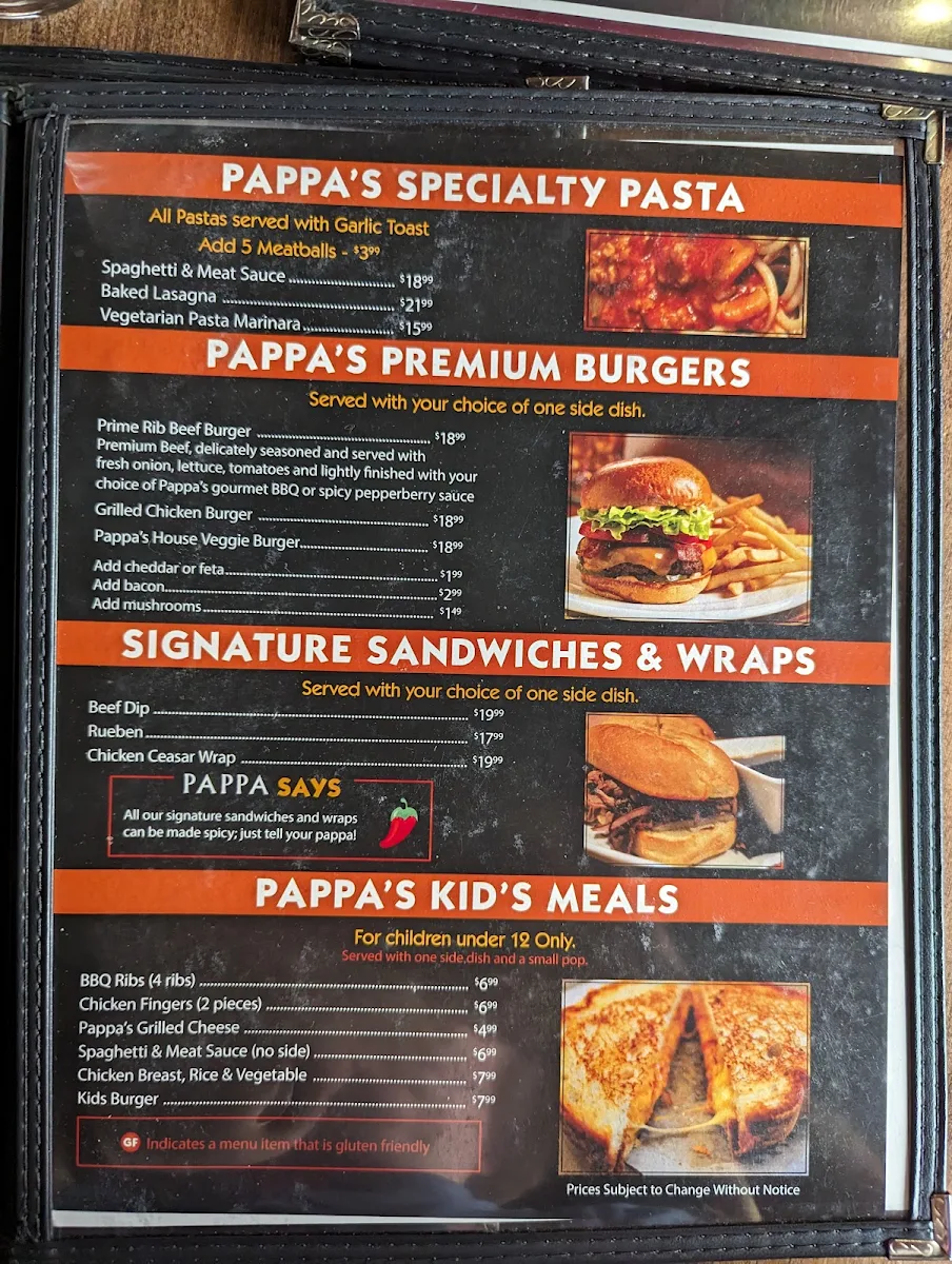Menu, Firehall Bistro