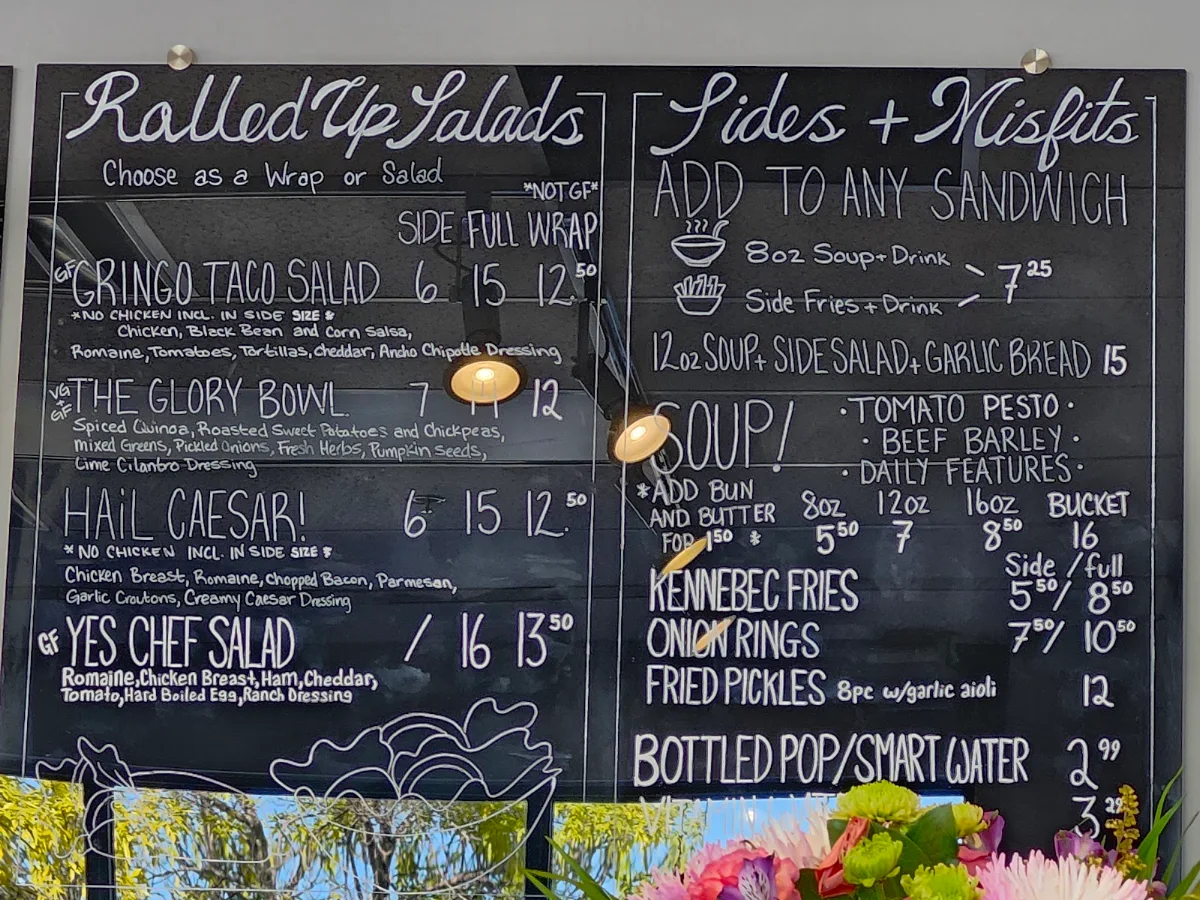 Menu, The Wall of Fame Sandwich Shop - Downtown Location