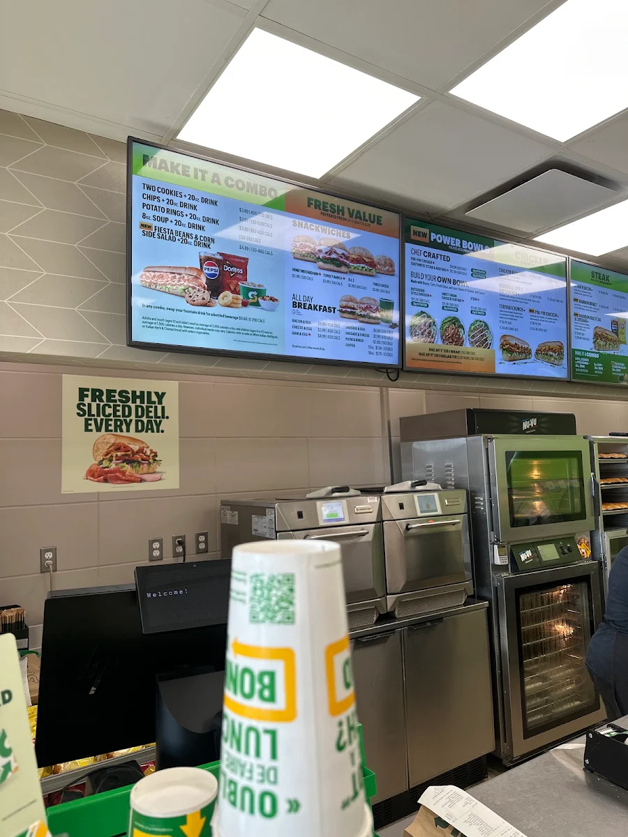 Menu, Subway