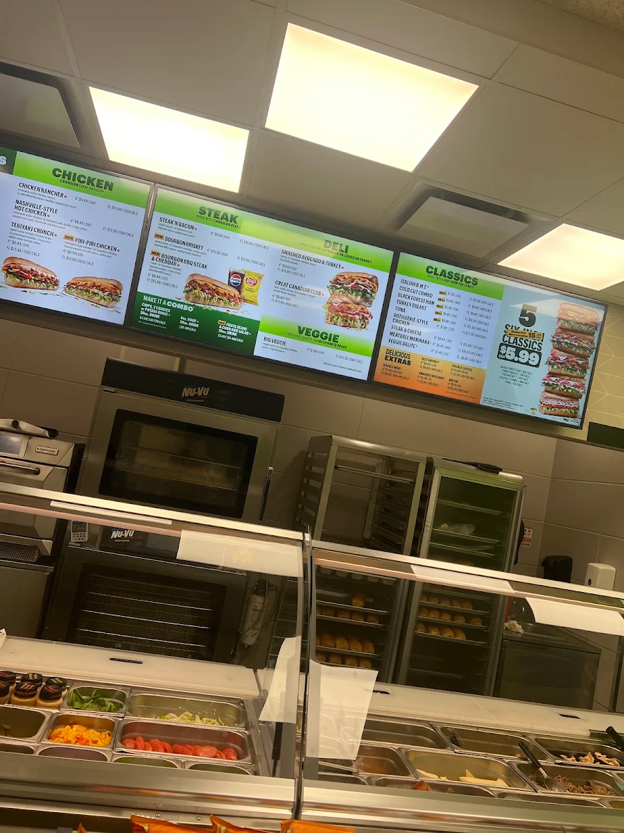 Menu, Subway