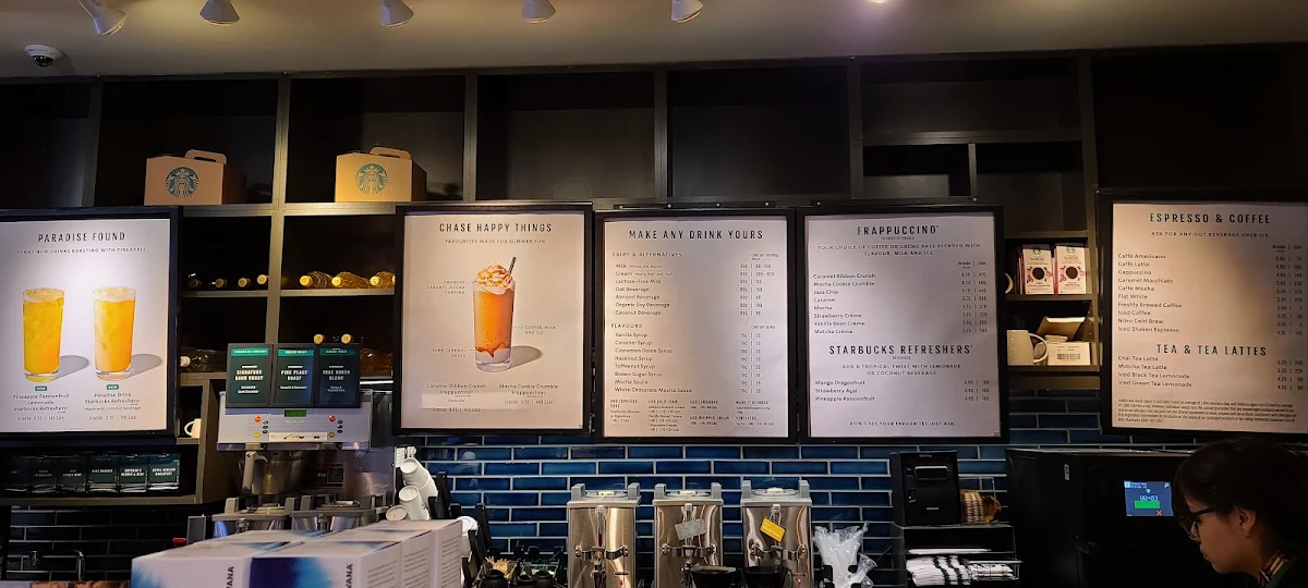 Menu, Starbucks Coffee Company