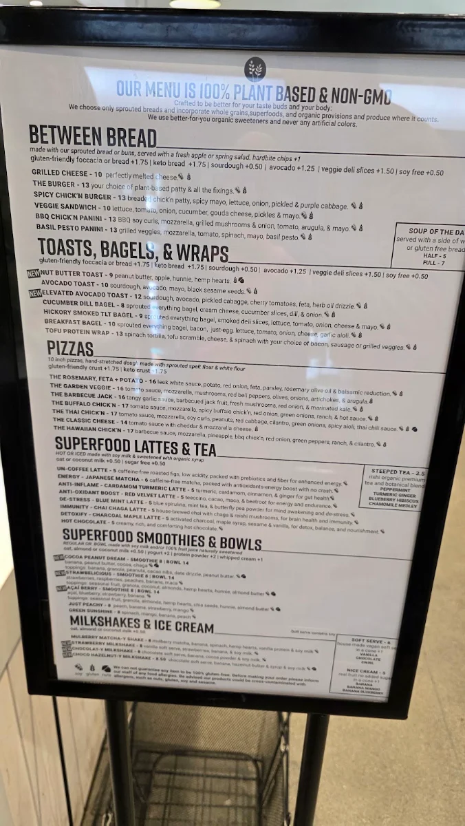 Menu, Sprouted Oven
