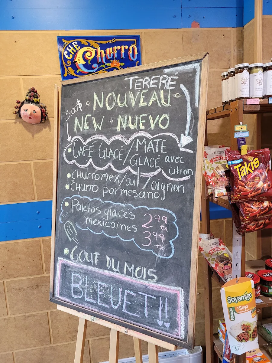 Menu, Patisserie Che Churro
