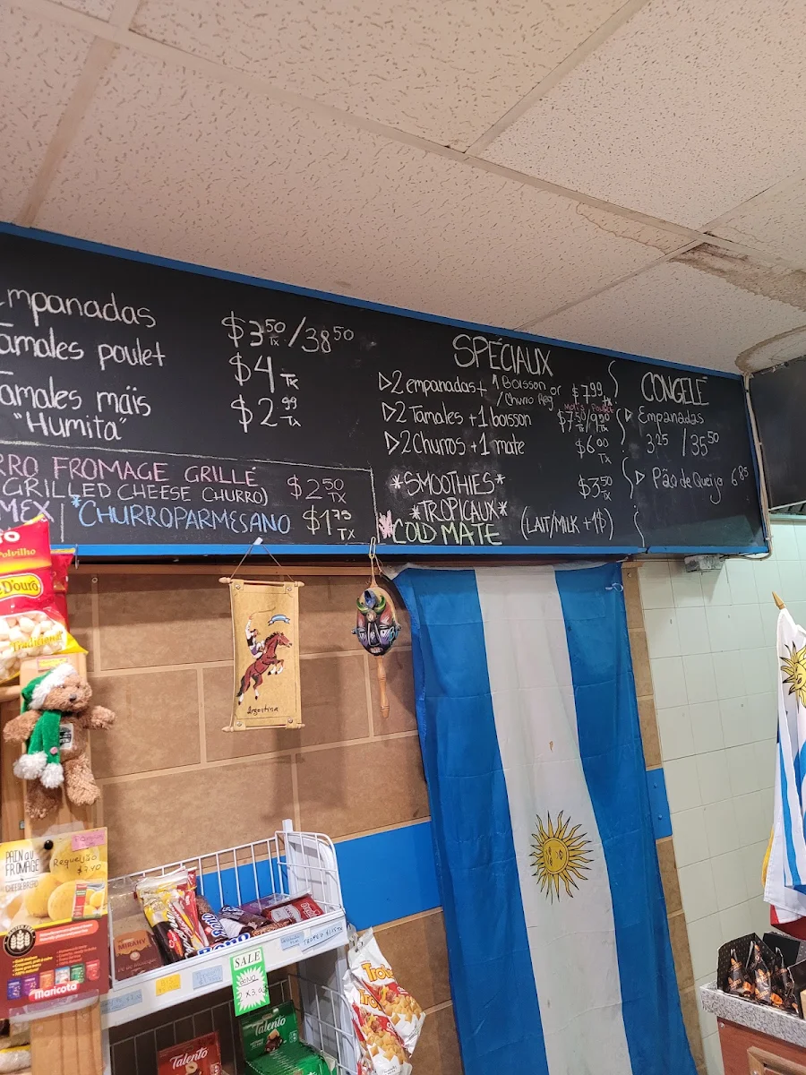 Menu, Patisserie Che Churro