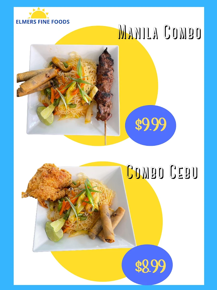 Menu, ELMER's Fine Foods(Order From Website, Save More!)