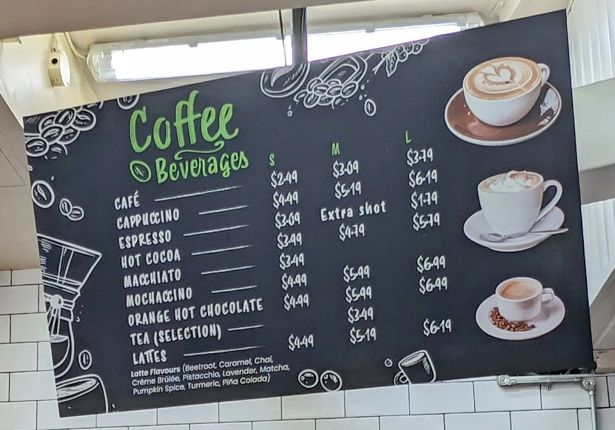 Menu, Casa di Moni Café and Gelato