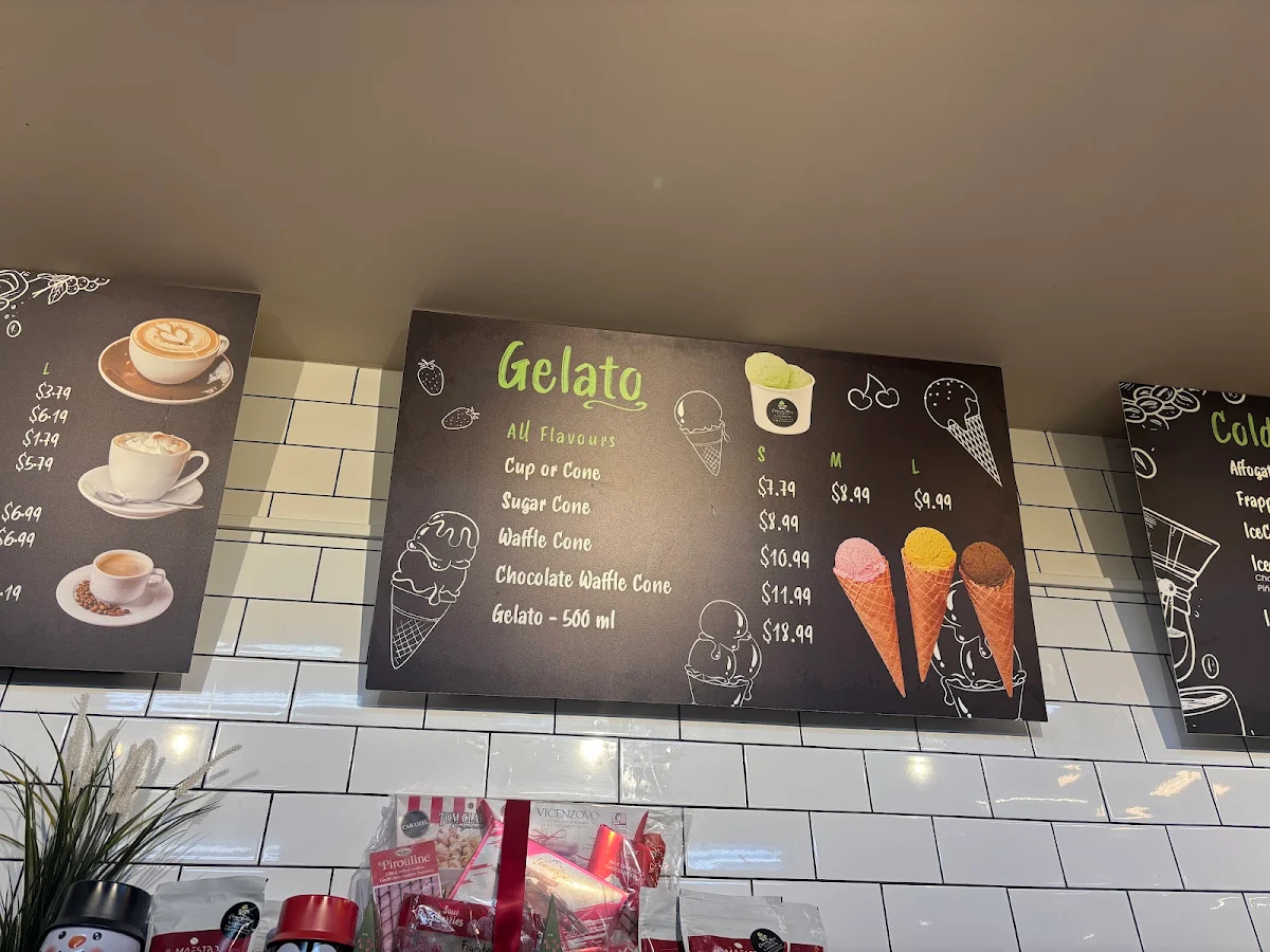 Menu, Casa di Moni Café and Gelato