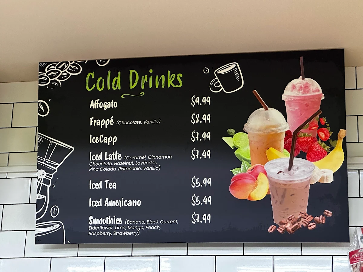 Menu, Casa di Moni Café and Gelato