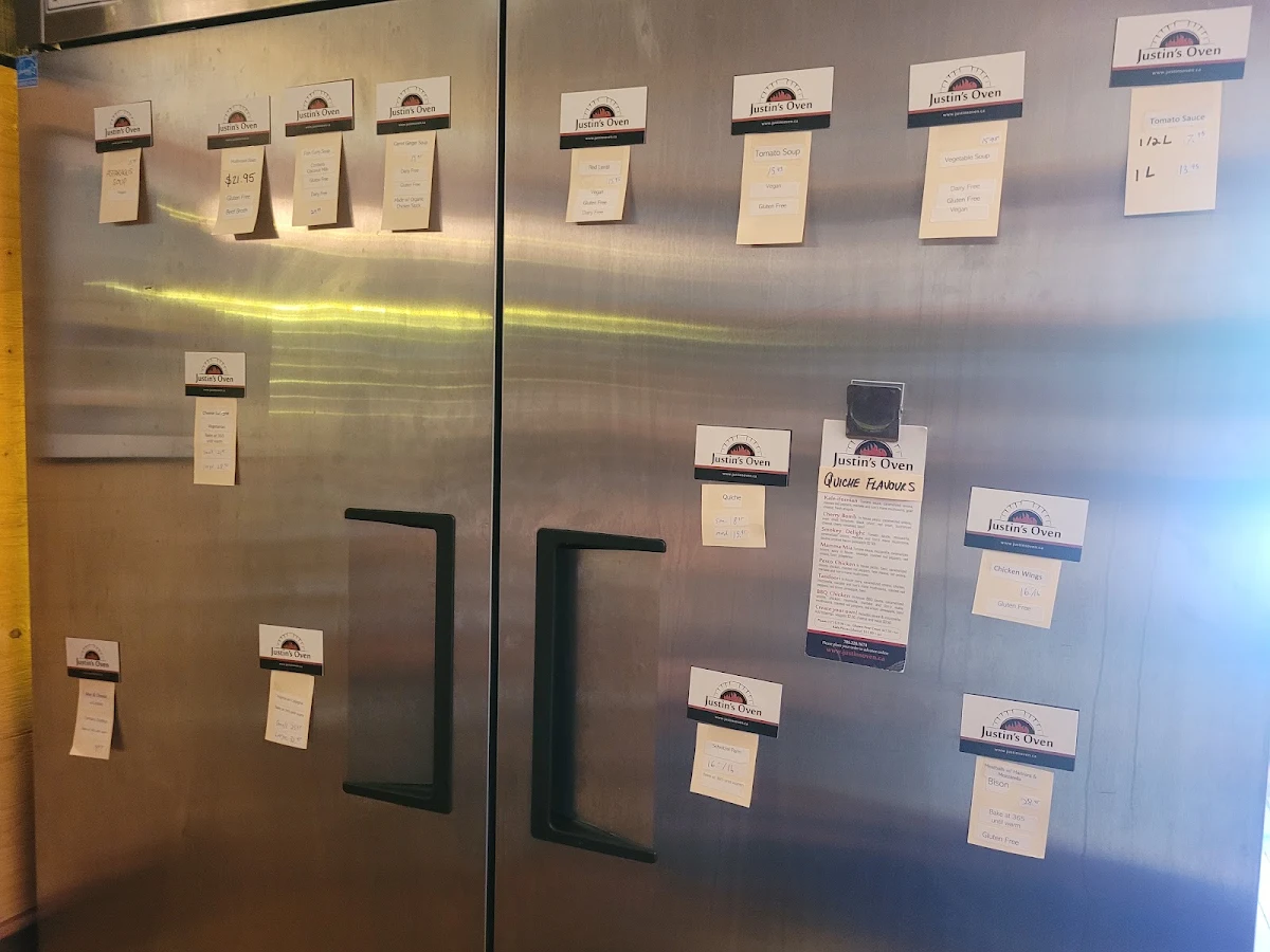 Menu, Justin's Oven