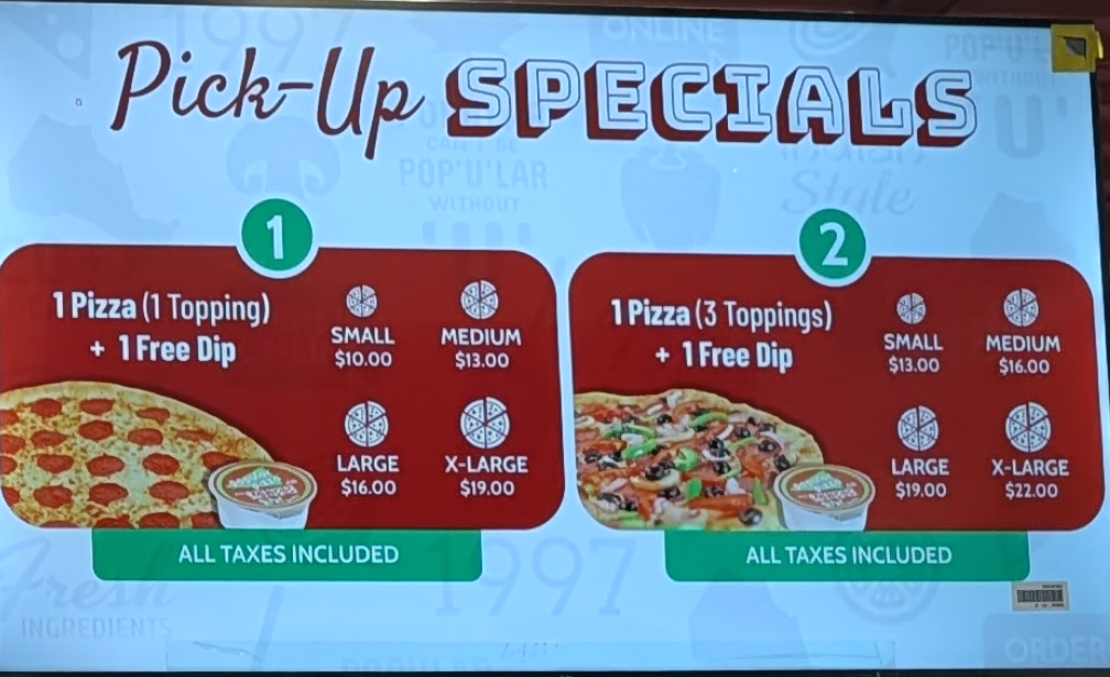 Menu, Popular Pizza Oshawa