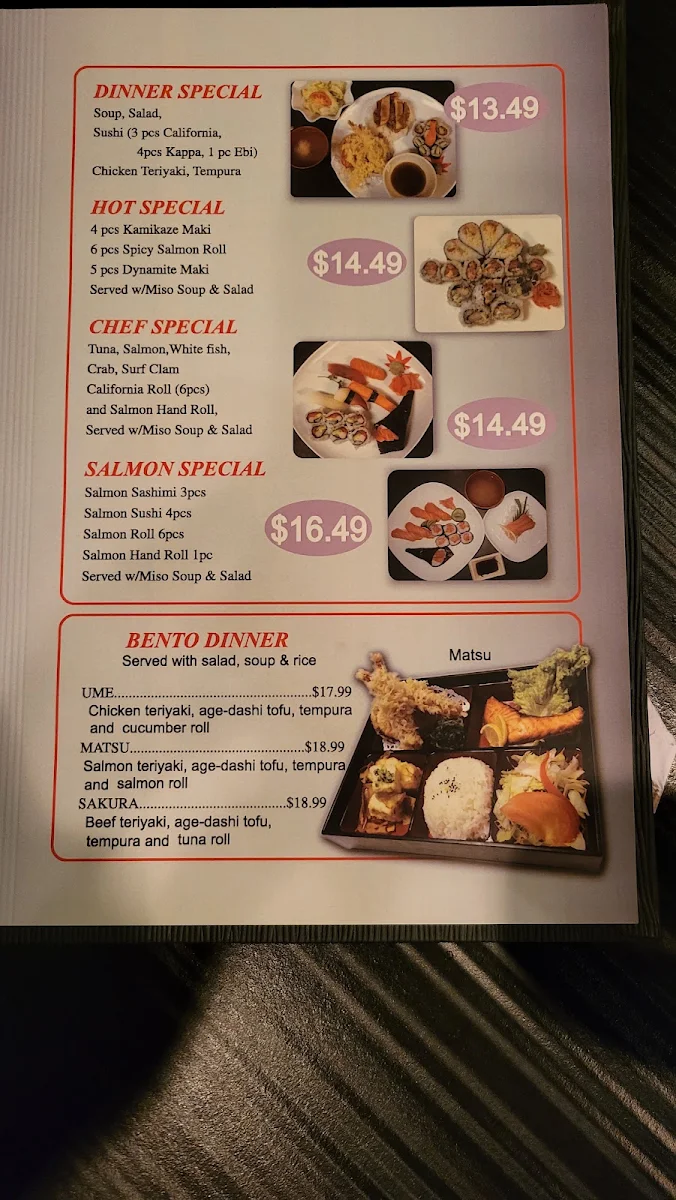 Menu, Aji Sai