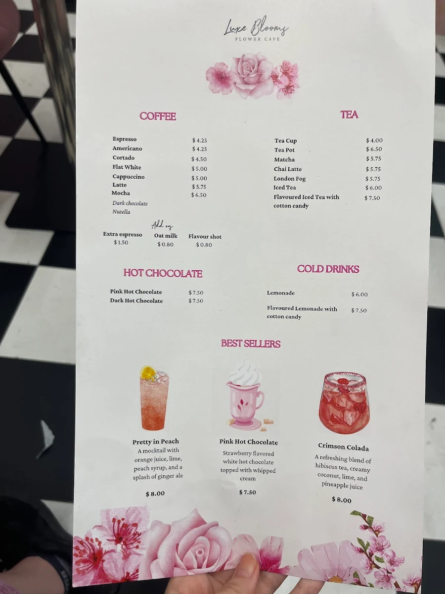 Menu, Luxe Blooms