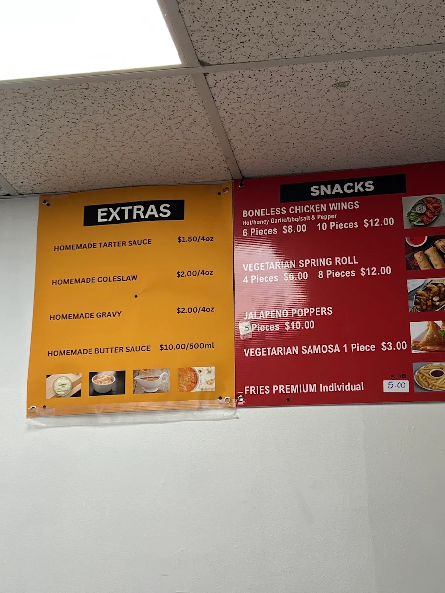Menu, CHIC N FISH