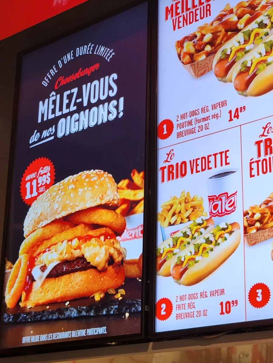 Menu, Valentine
