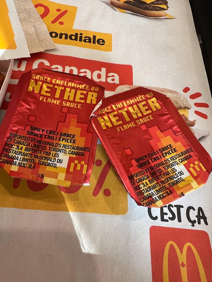 Menu, McDonald's
