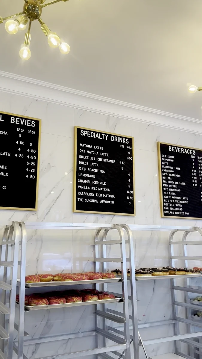 Menu, The Sunshine Doughnut Co.