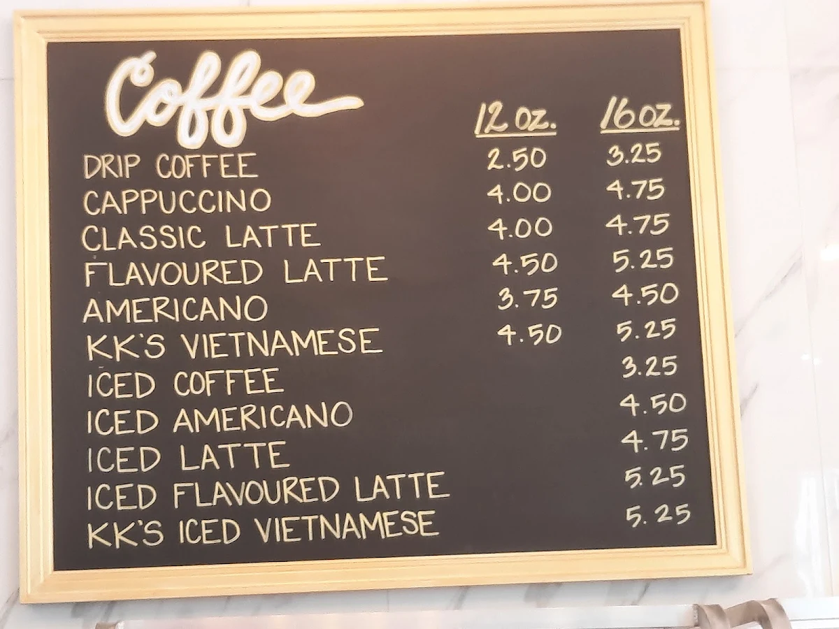 Menu, The Sunshine Doughnut Co.
