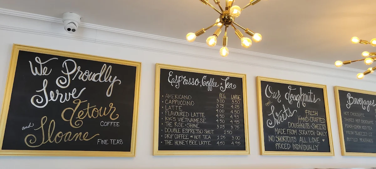 Menu, The Sunshine Doughnut Co.