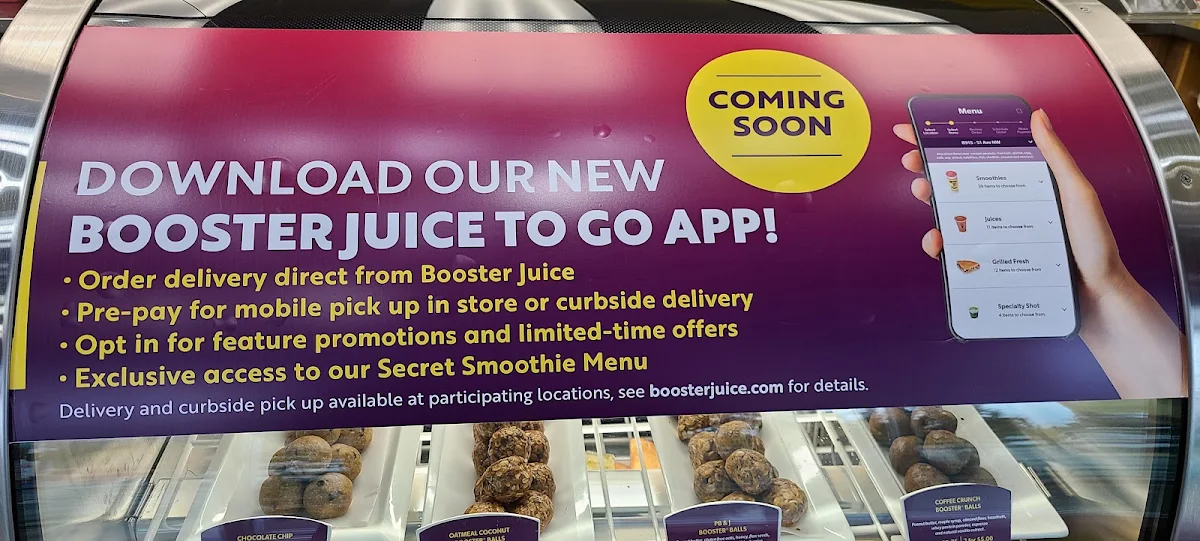 Menu, Booster Juice