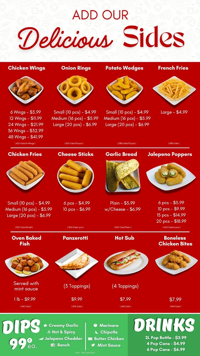 Menu, Popular Pizza ( Kennedy and Wexford )
