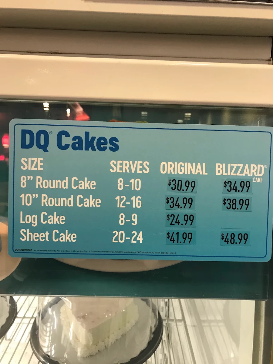 Menu, Dairy Queen Grill & Chill
