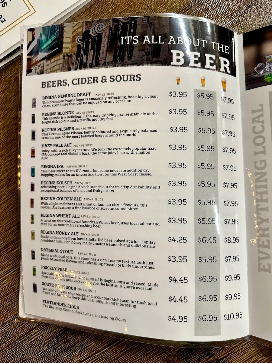 Menu, Copperhead Brewing Co