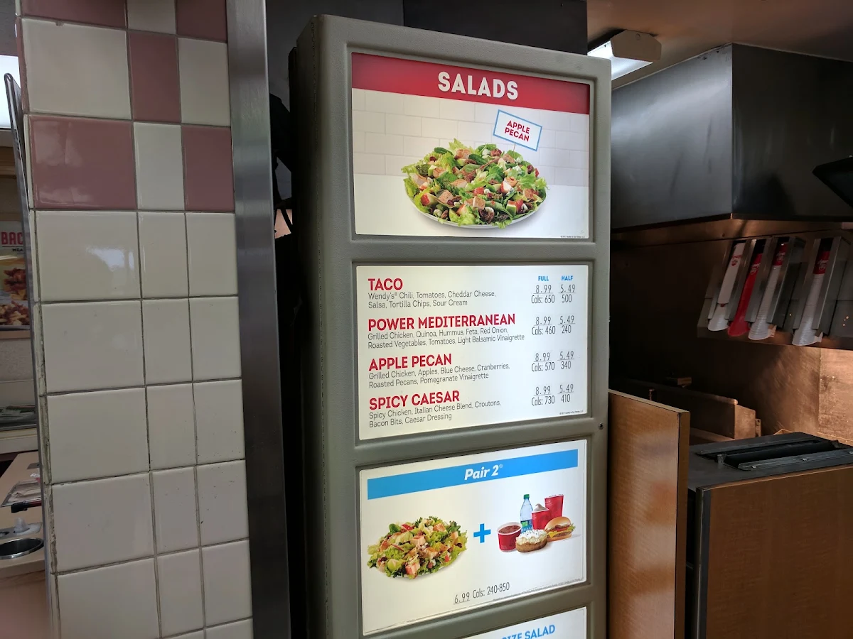 Menu, Wendy's