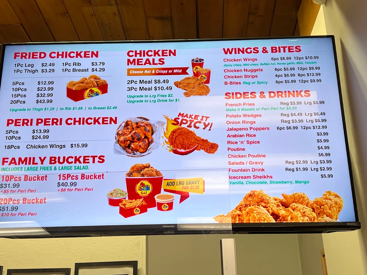 Menu, Chicken World