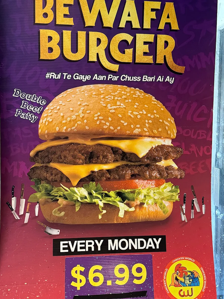 Menu, Chicken World