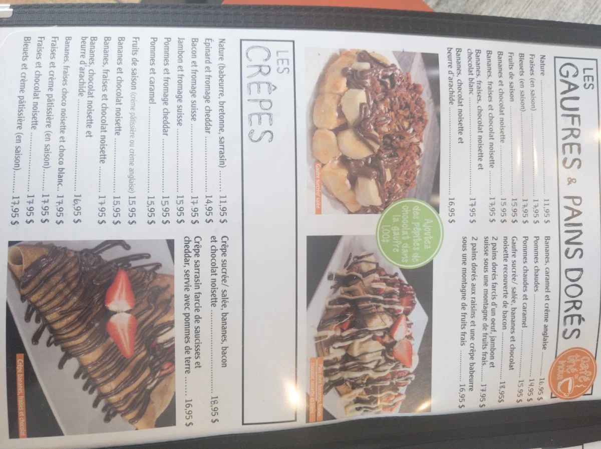 Menu, Restaurant Tout En N'Oeuf