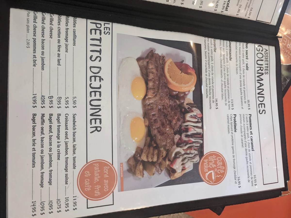Menu, Restaurant Tout En N'Oeuf