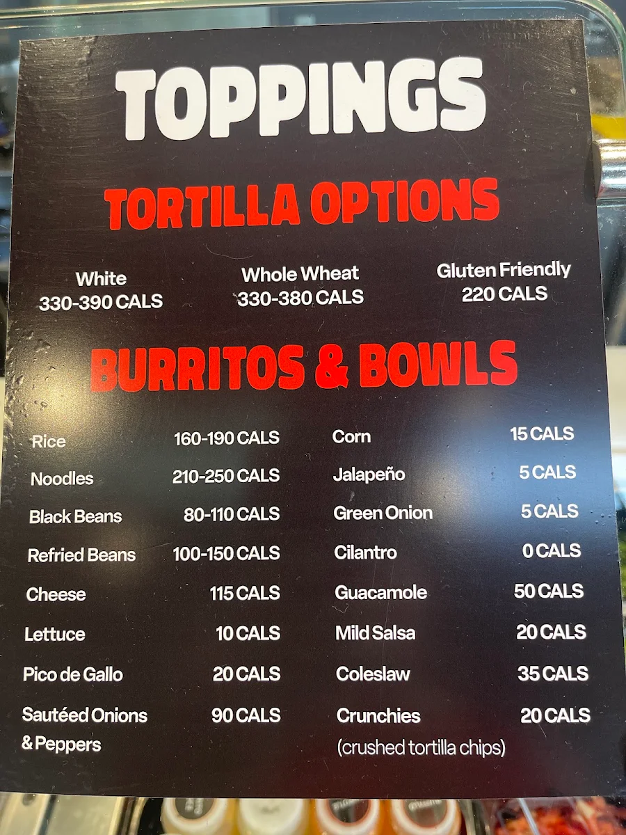 Menu, Fat Bastard Burrito