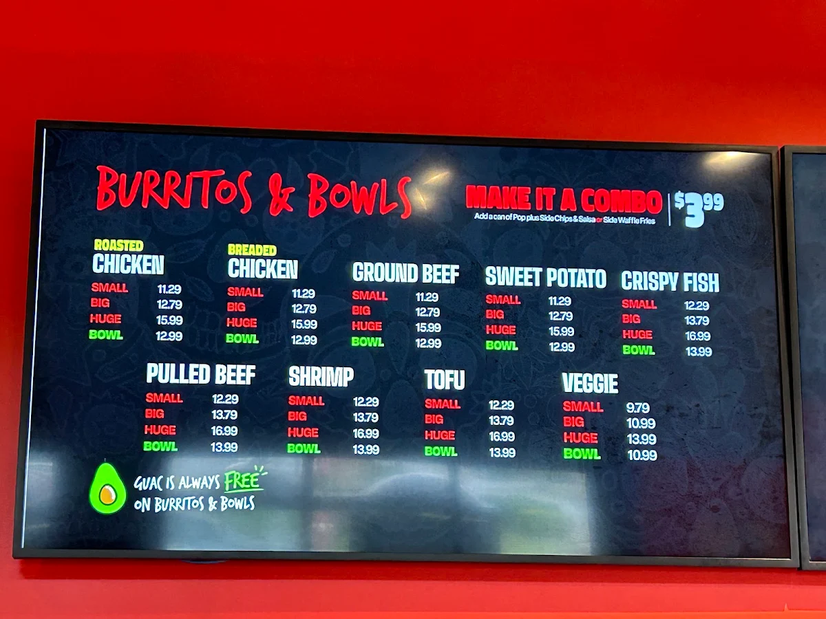 Menu, Fat Bastard Burrito
