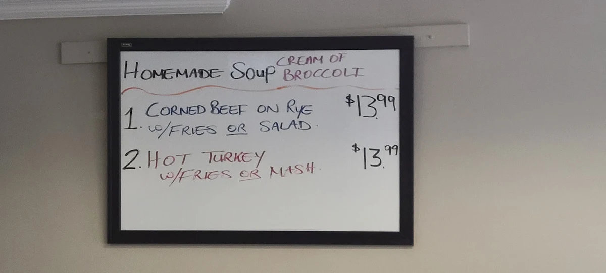 Menu, Tom's Family Restaurant
