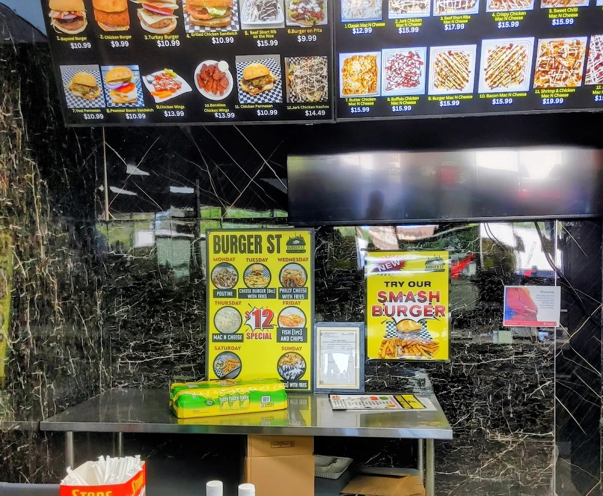 Menu, BURGER ST (Bowmanville)